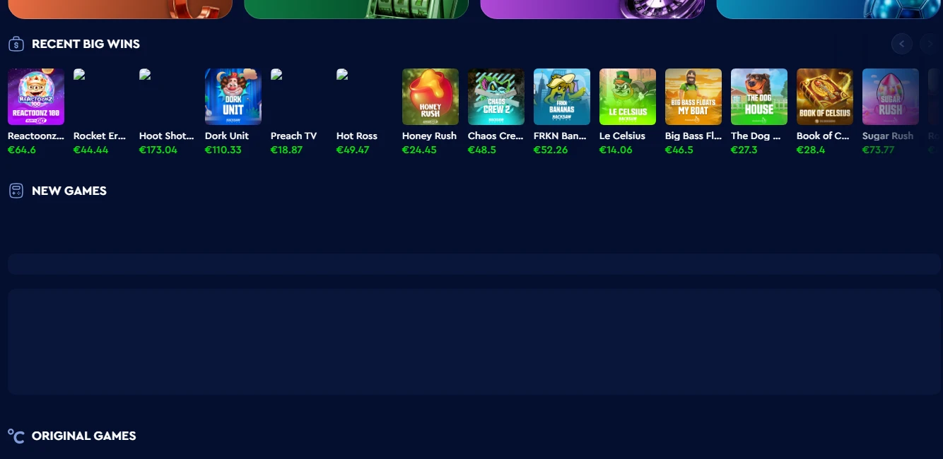 A promotional banner for a CELSIUS CASINO bonus offer appears mid-page.